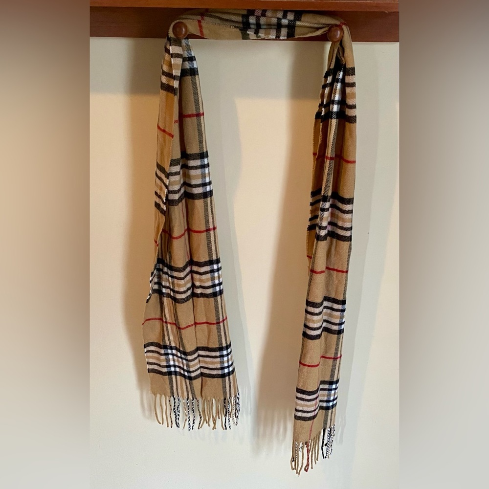 💥ITALY DESIGN Tartan Plaid Cashmere Blend Fringe Scarf💥